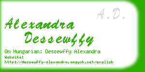 alexandra dessewffy business card